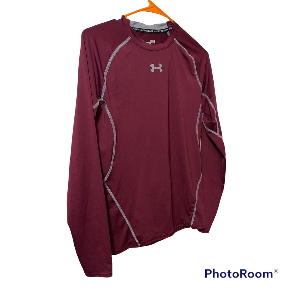 Under Armour heat gear/ compression burgundy/large